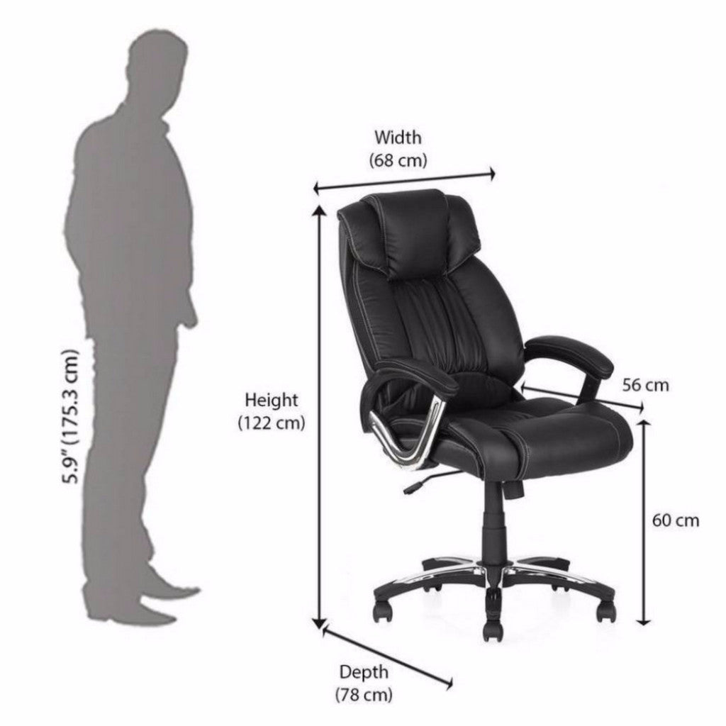 Nilkamal Trenvi High Back Office Chair (Black) | HOMEGENIC.