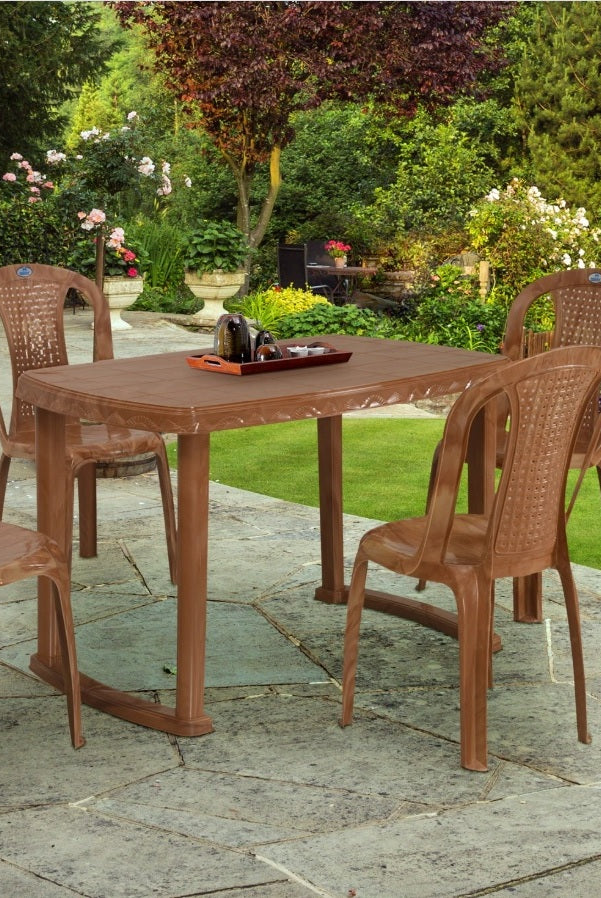 Nilkamal Shahenshah Dining Table Set with 4 Chairs | HOMEGENIC.