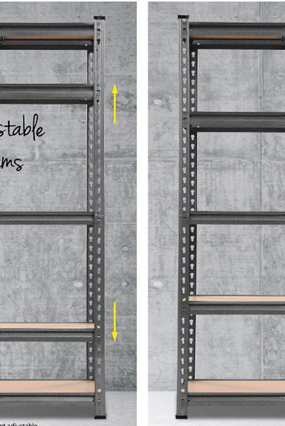 Homegenic Boltless Multi Purpose Adjustable Rack with Laminated Engineered Wood Shelves | HOMEGENIC.