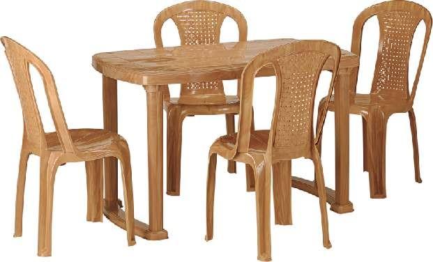 Nilkamal Shahenshah Dining Table Set with 4 Chairs | HOMEGENIC.