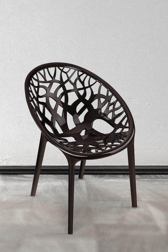 Nilkamal Crystal PP Chairs (Black Color) | HOMEGENIC.