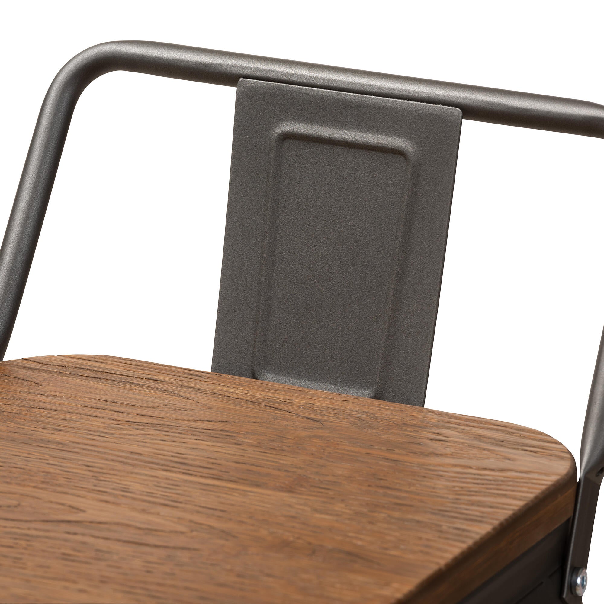 Torup Tolix Metal Bistro Bar Stool with Wood Seat- 30" | HOMEGENIC.