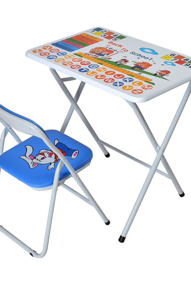 Nilkamal Joy Kids Study Table Set (White and Blue) | HOMEGENIC.