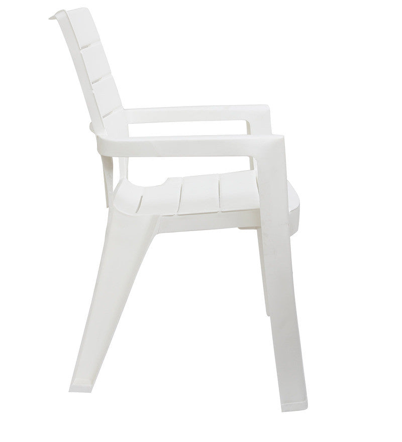Premium Chair & Table 4+1 (Milky White) | HOMEGENIC.