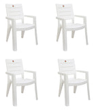 Premium Chair & Table 4+1 (Milky White) | HOMEGENIC.