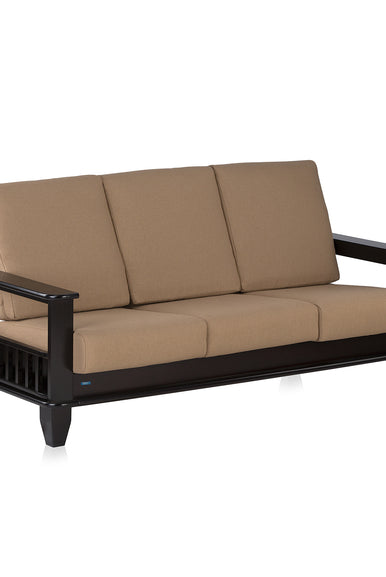 Nilkamal Wooden With Fabric Manhattan Sofa Set 3+1+1 (Cappuccino) Without Coffee Table By Homegenic® | HOMEGENIC.