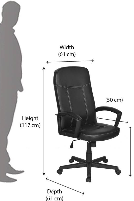 Nilkamal Mayor High Back Office Chair (Black) | HOMEGENIC.