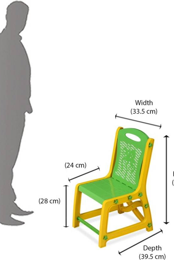 Nilkamal Apple Junior Study Table Set -Yellow And Green | HOMEGENIC.