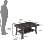 Nilkamal Rogue Coffee Table Set with 2 Passion Chairs (Weather Brown) | HOMEGENIC.