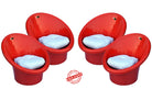 Nilkamal Tub Chair with Cushion- Set of 4 Chairs | HOMEGENIC.
