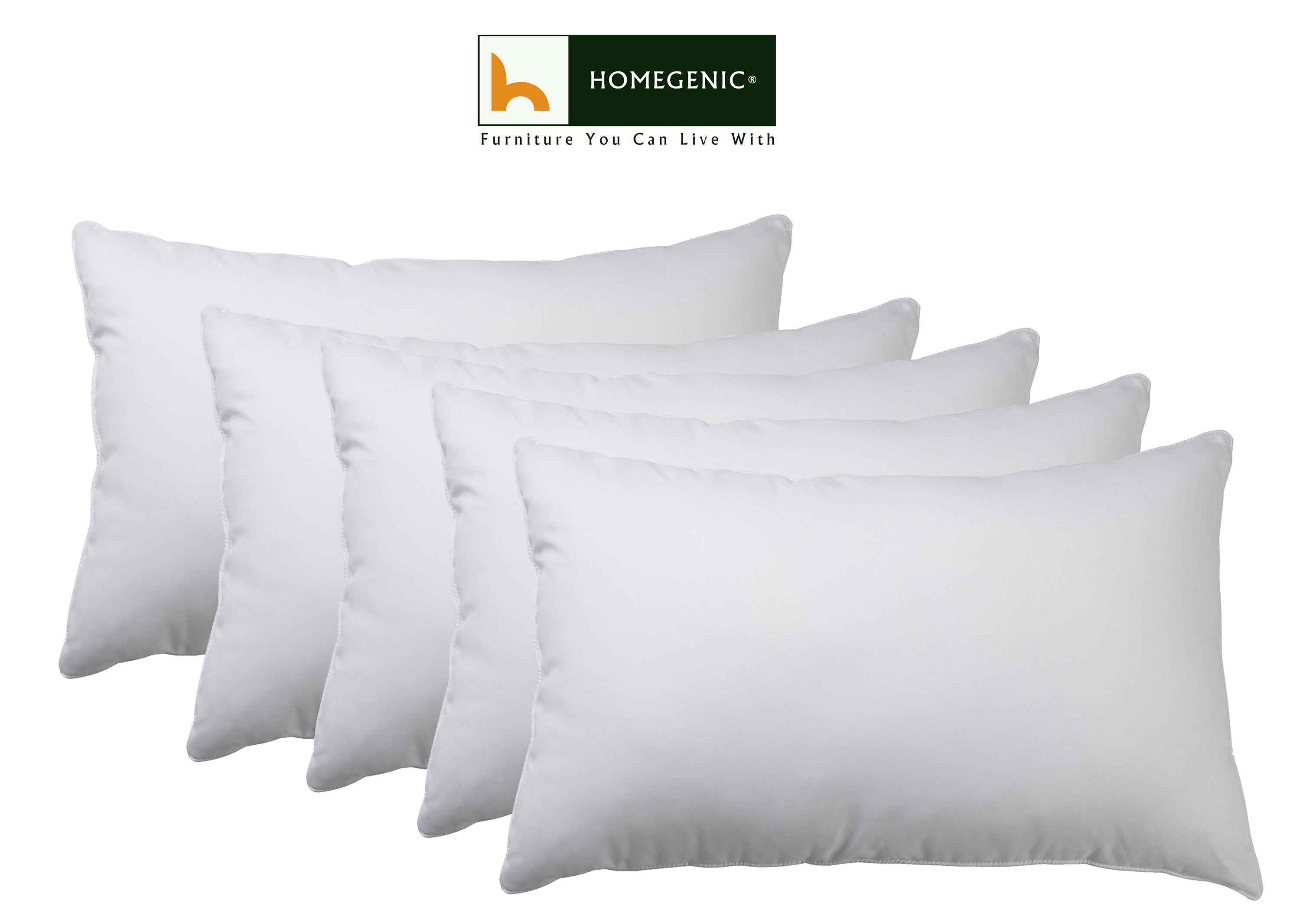 Nilkamal Comfy Soft Microfiber Pillows (24x16 in, White) | HOMEGENIC.