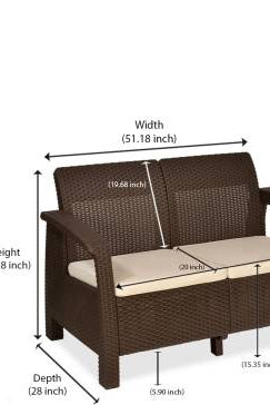 Nilkamal Goa Sofa Three, Two, One Seater & Complete Sofa Set (Season Rust Brown) | HOMEGENIC.
