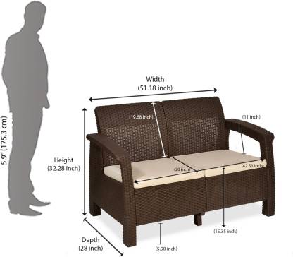 Nilkamal Goa Sofa Three, Two, One Seater & Complete Sofa Set (Season Rust Brown) | HOMEGENIC.