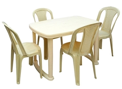 Nilkamal Shahenshah Dining Table Set with 4 Chairs | HOMEGENIC.