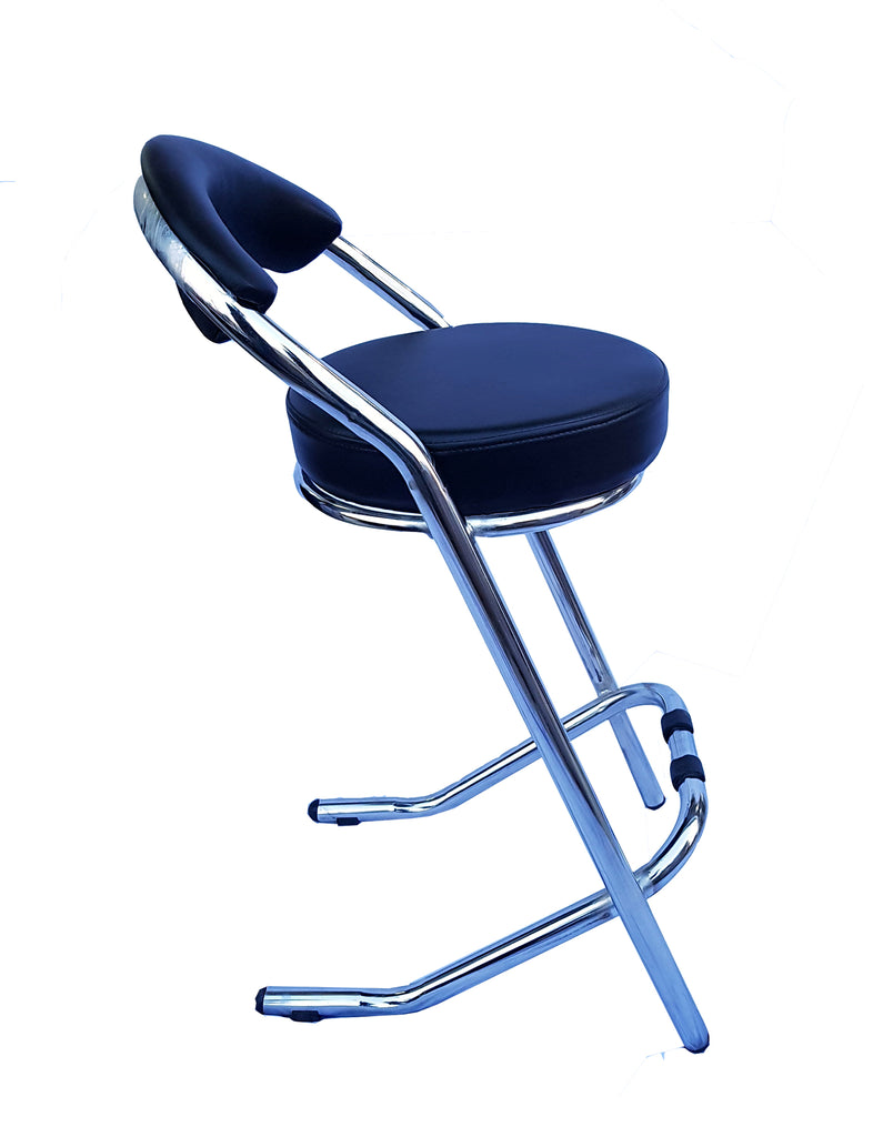 Homegenic Kross Bar Stool for Kitchen/Office/Bar (Seating Height 72 cms) In Black | HOMEGENIC.