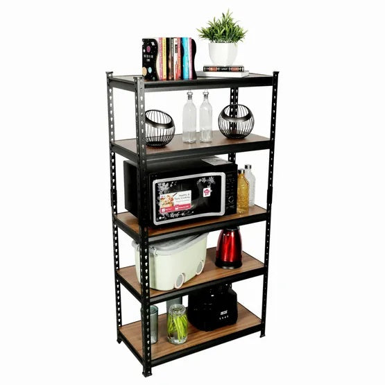 Homegenic Boltless Multi Purpose Adjustable Rack with Laminated Engineered Wood Shelves | HOMEGENIC.