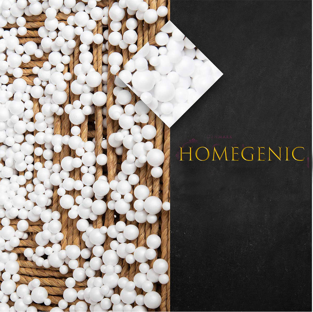 Homegenic Premium 1 Kg Beans for Bean Bag Filling - Sun White (1 kg Actual) | HOMEGENIC.