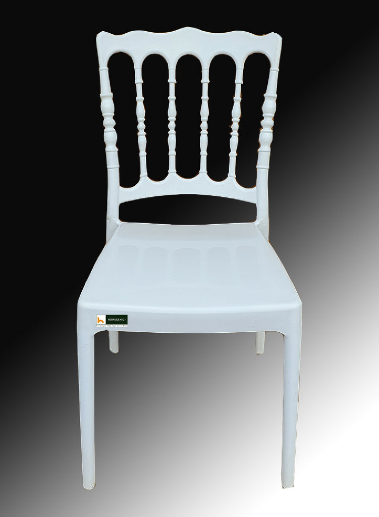 National Leon PP Plastic Chair for Living Room (Super White) | HOMEGENIC.