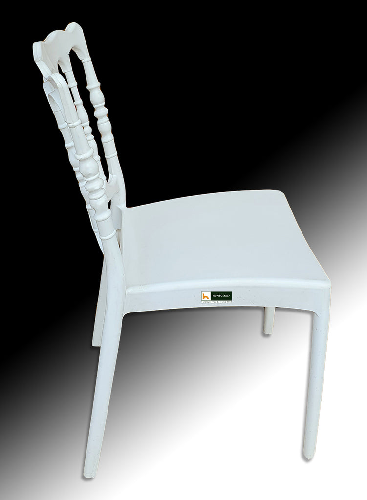 National Leon PP Plastic Chair for Living Room (Super White) | HOMEGENIC.
