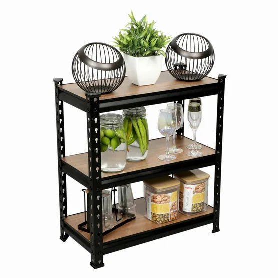 Homegenic Boltless Multi Purpose Adjustable Rack with Laminated Engineered Wood Shelves | HOMEGENIC.