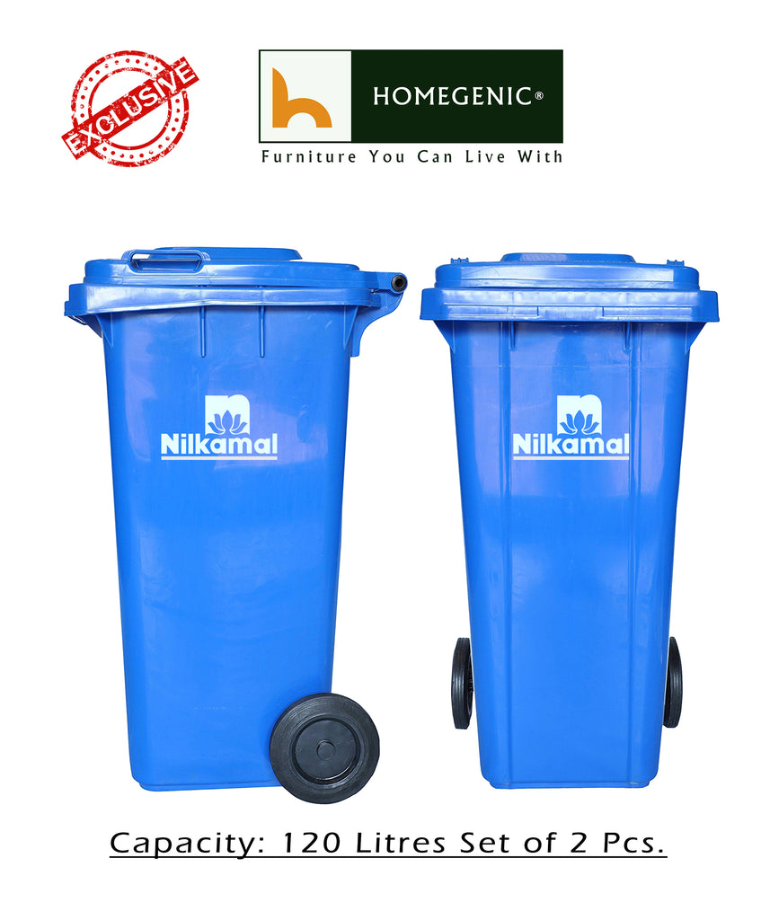 Nilkamal 120 Ltr Wheel Garbage Dustbin (Swachh Bharat Mission) | HOMEGENIC.