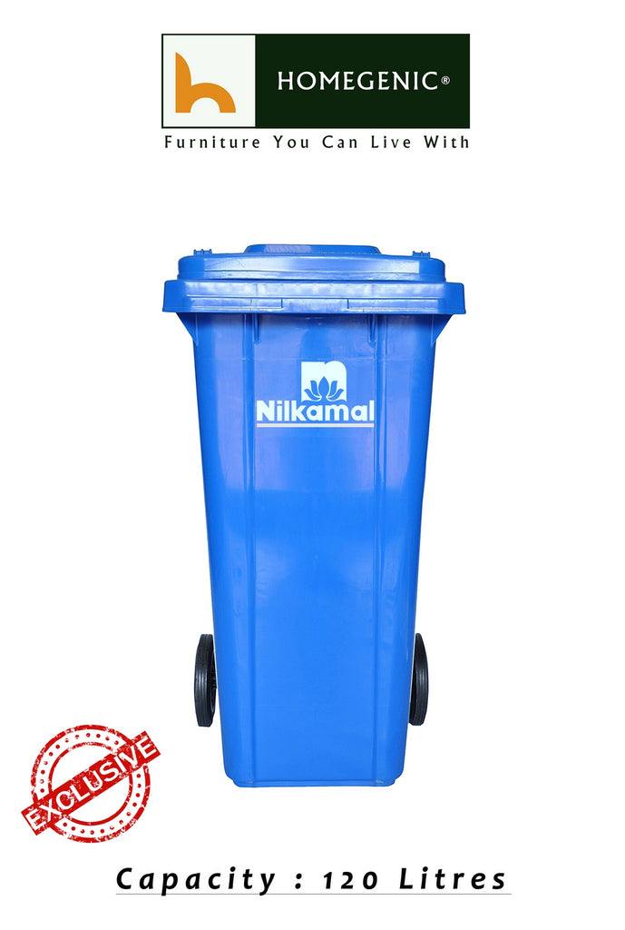 Nilkamal 120 Ltr Wheel Garbage Dustbin (Swachh Bharat Mission) | HOMEGENIC.