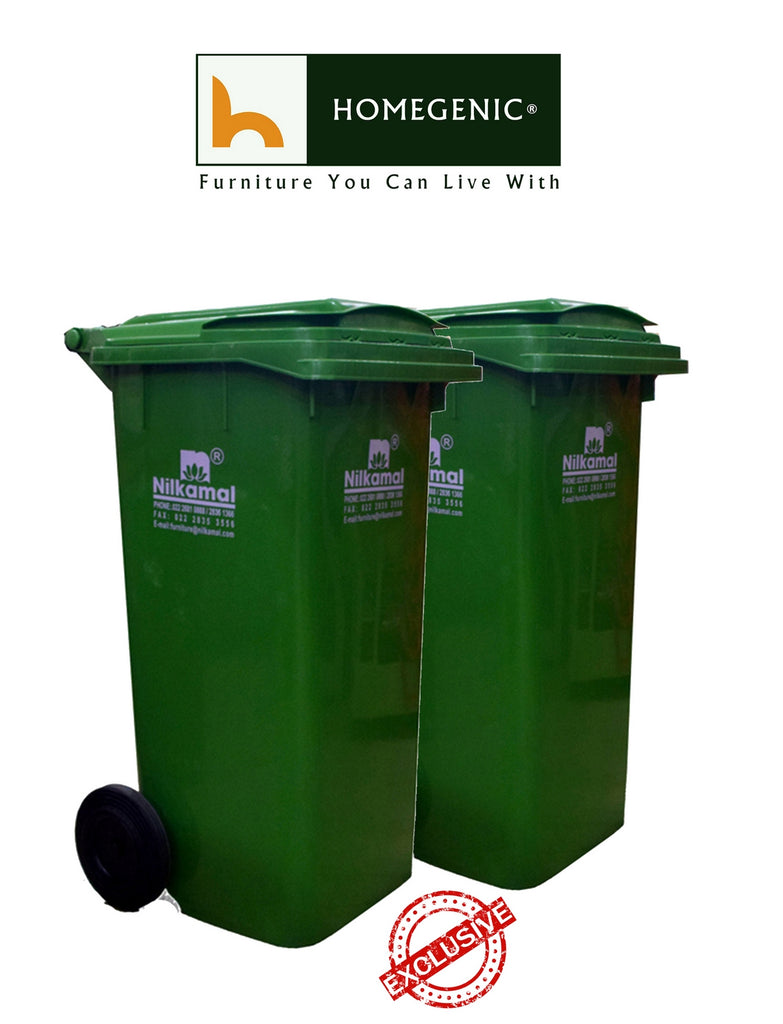 Nilkamal 120 Ltr Wheel Garbage Dustbin (Swachh Bharat Mission) | HOMEGENIC.