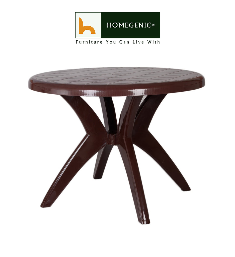 Kisan Round Dining Table DT2011 (Brown) | HOMEGENIC.