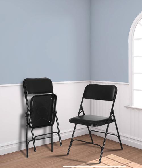 Clark Metal Folding Chair (Black) | HOMEGENIC.
