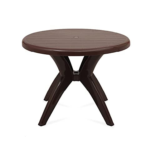 Kisan Round Dining Table DT2011 (Brown) | HOMEGENIC.