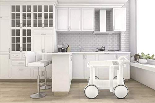 Italica Food Serving Trolley (Glossy Finish, White) | HOMEGENIC.