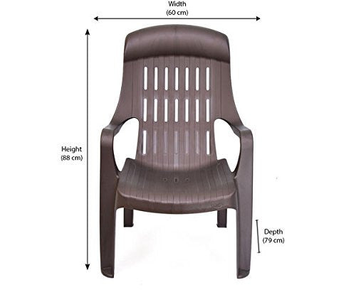 Nilkamal Weekender Relax Chair (Brown) - Set of 2 pcs | HOMEGENIC.