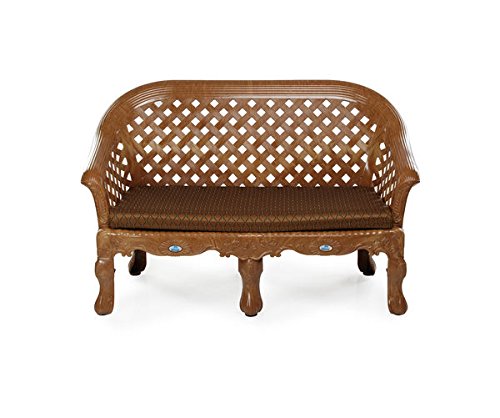 Nilkamal Luxura Sofa Set with Cushions in Pearwood color (2+1+1) | HOMEGENIC.