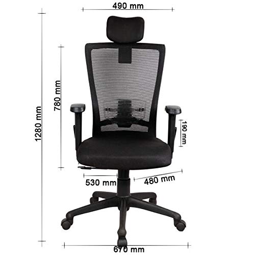 Bentwood Mystique High Back Mesh Office Chair (Black) | HOMEGENIC.