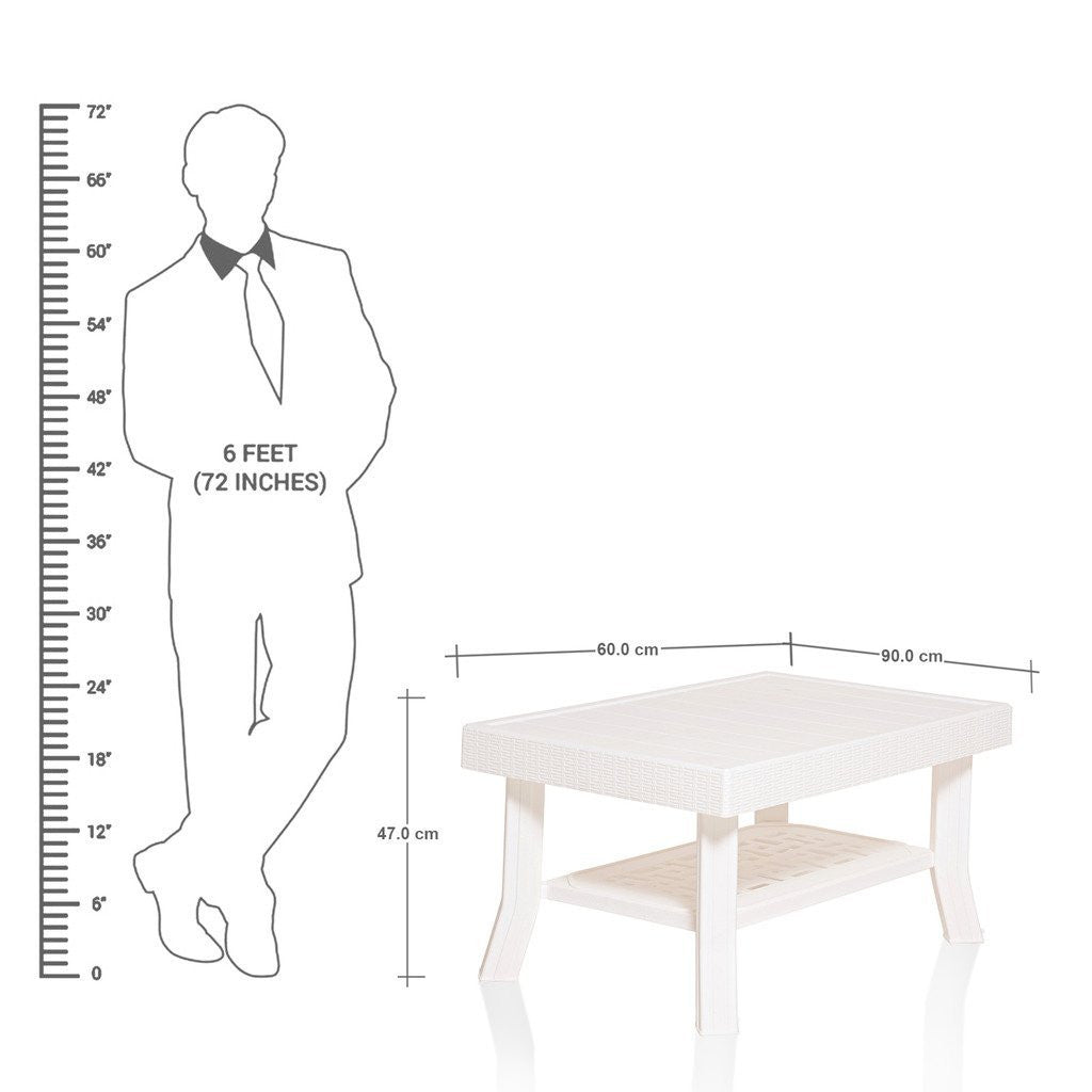 Premium Chair & Table 4+1 (Milky White) | HOMEGENIC.