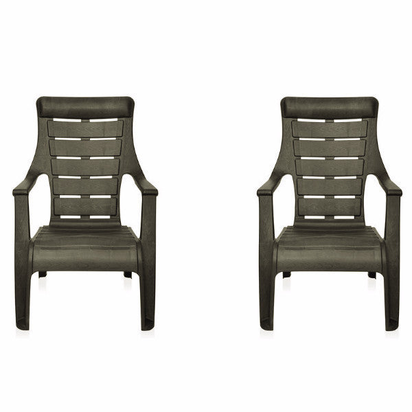 Nilkamal Sunday Garden Chair, Set of 6 (Weather Brown) | HOMEGENIC.