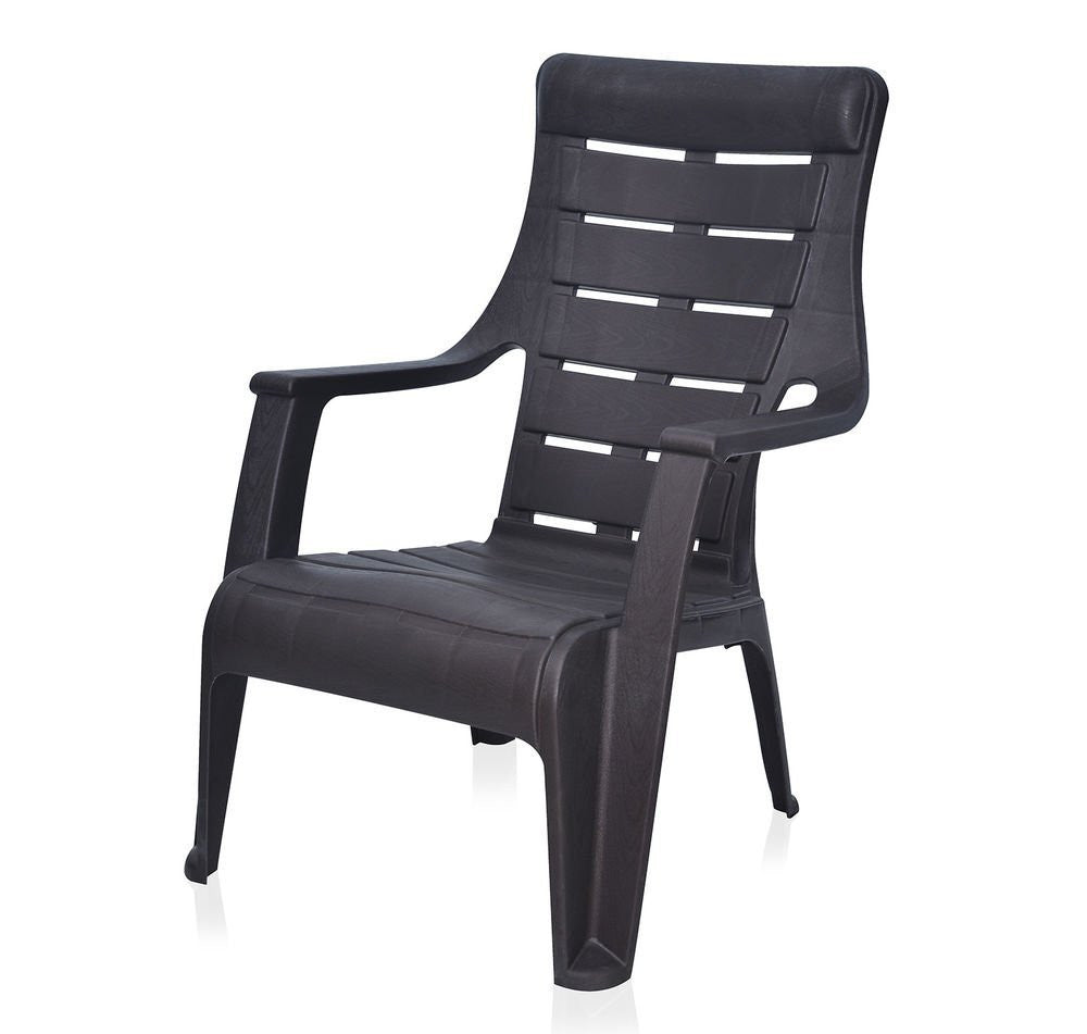 Nilkamal Sunday Garden Chair, Set of 4 (Weather Brown) | HOMEGENIC.