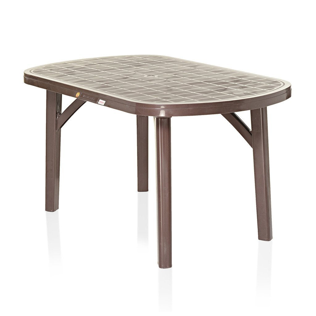 Varmora Desire 6 Seater Dining Table Brown Color | HOMEGENIC.