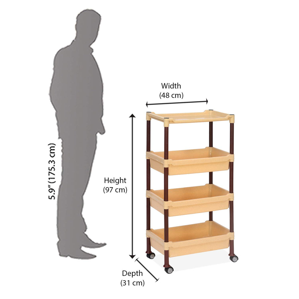 Nilkamal Trolley 23 Plastic | HOMEGENIC.