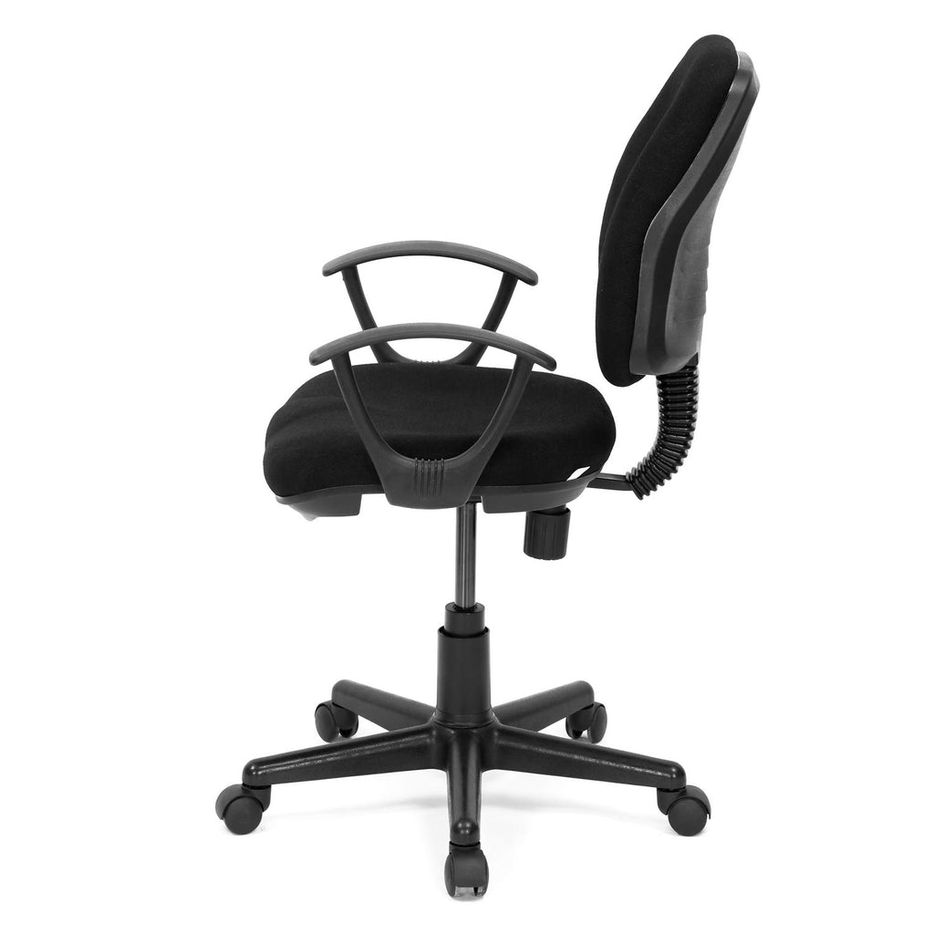 Nilkamal Mars Mid Back Ergonomic Fabric Chair (Black) | HOMEGENIC.