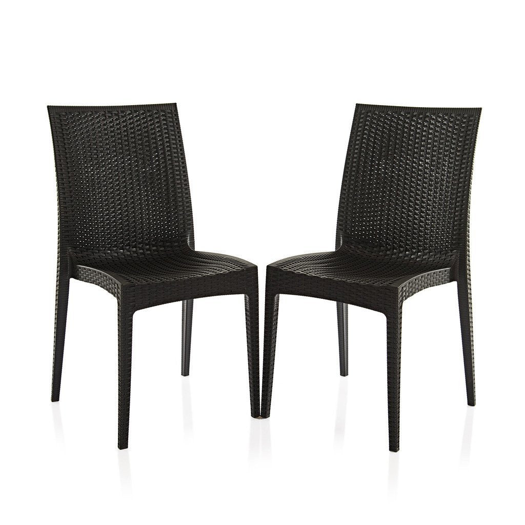 Varmora Designer Chair Set of 2 (Club - Black) | HOMEGENIC.