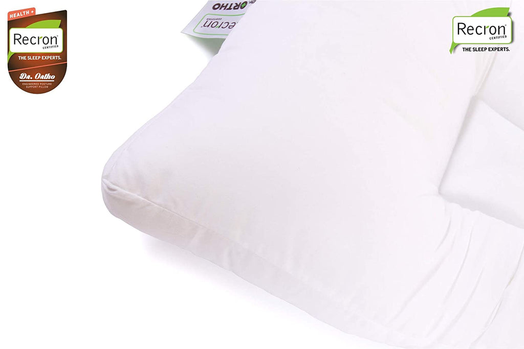 Recron Dr. Ortho Certified Pillow - White ( 4 Pieces) | HOMEGENIC.