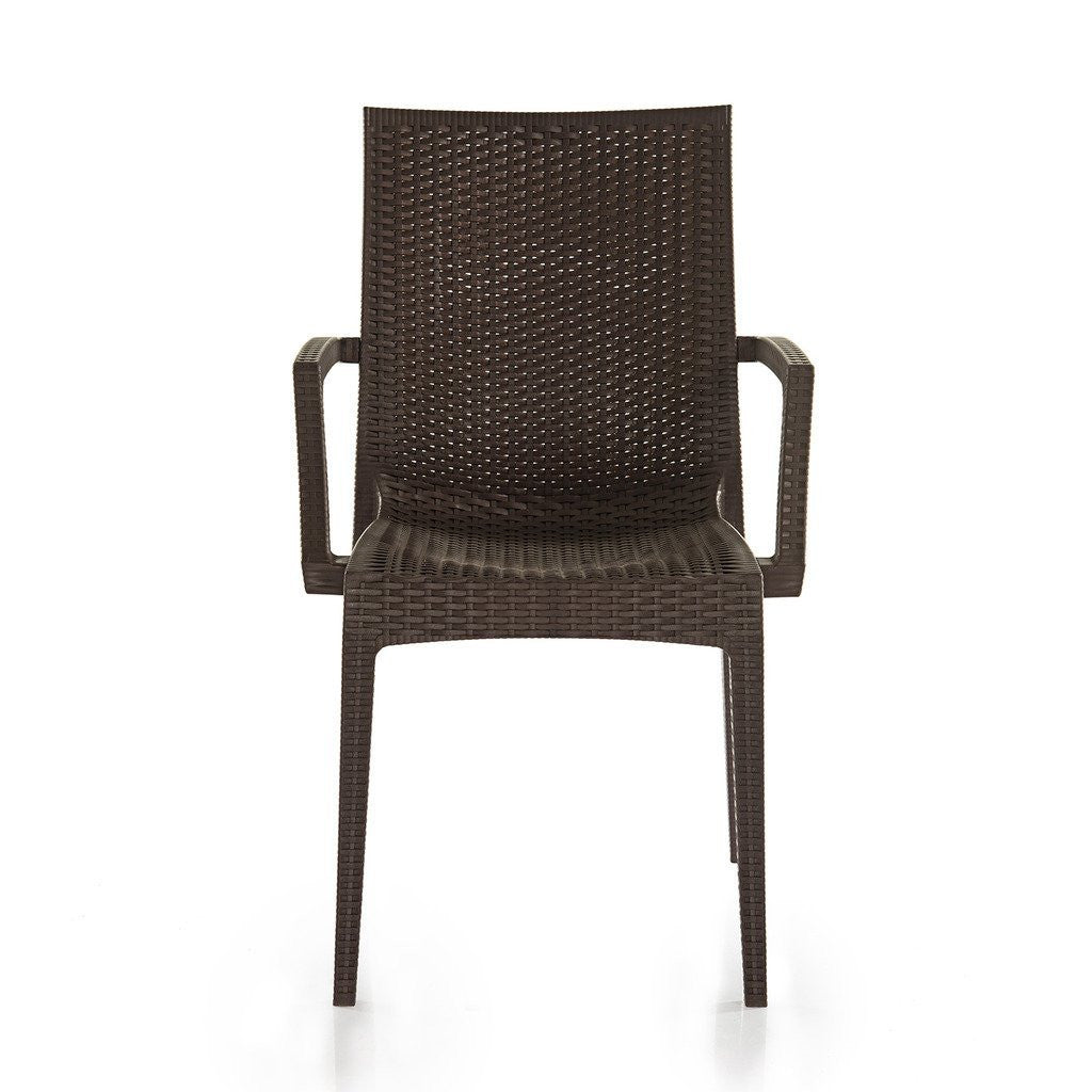 Varmora Designer Chair Set of 2 (Club Handle - Brown) | HOMEGENIC.
