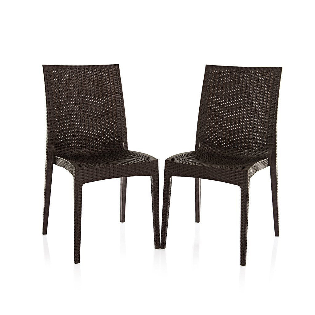 Varmora Designer Chair Set of 2 (Club - Brown) | HOMEGENIC.