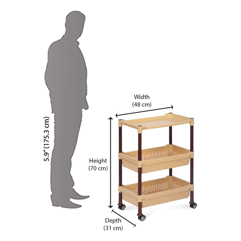 Nilkamal Trolley 15 Plastic | HOMEGENIC.