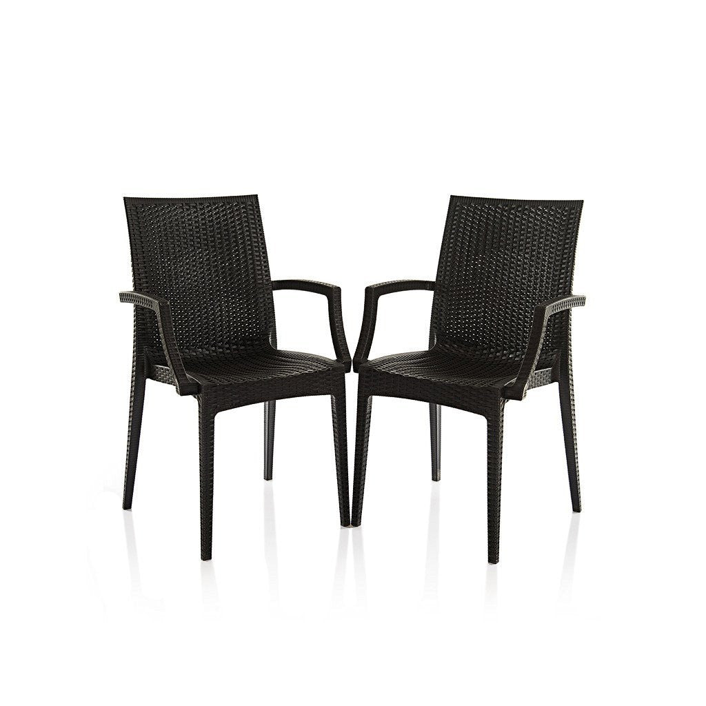 Varmora Designer Chair Set of 2 (Club Handle - Black) | HOMEGENIC.