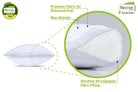 Recron Certified Paradise Microfiber Cushions 16 x 16 inch, White - Set of 5 | HOMEGENIC.