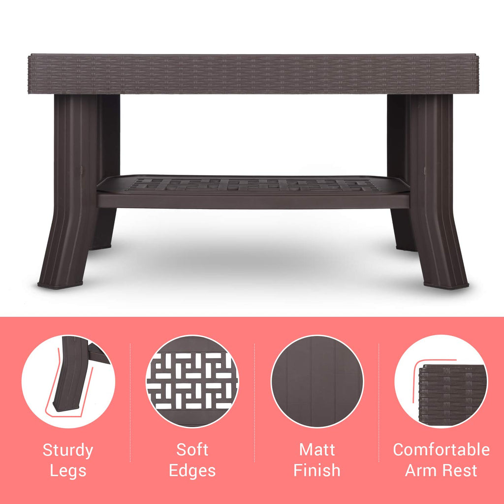 Varmora Texas Coffee Table Set (1+4) Black | HOMEGENIC.