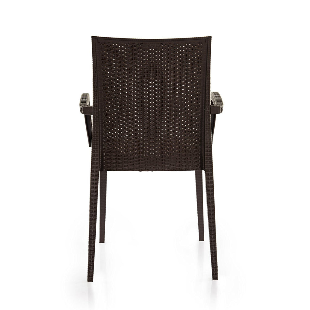 Varmora Designer Chair Set of 2 (Club Handle - Brown) | HOMEGENIC.