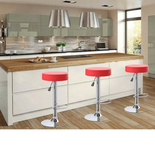 Essilor PU 360° Height Adjustable Cafeteria/Kitchen/Office/Bar Stool Chair | HOMEGENIC.